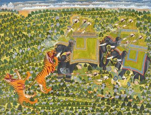 Raghuraj Singh chassant des tigres à Datia - Unbekannt Unbekannt
